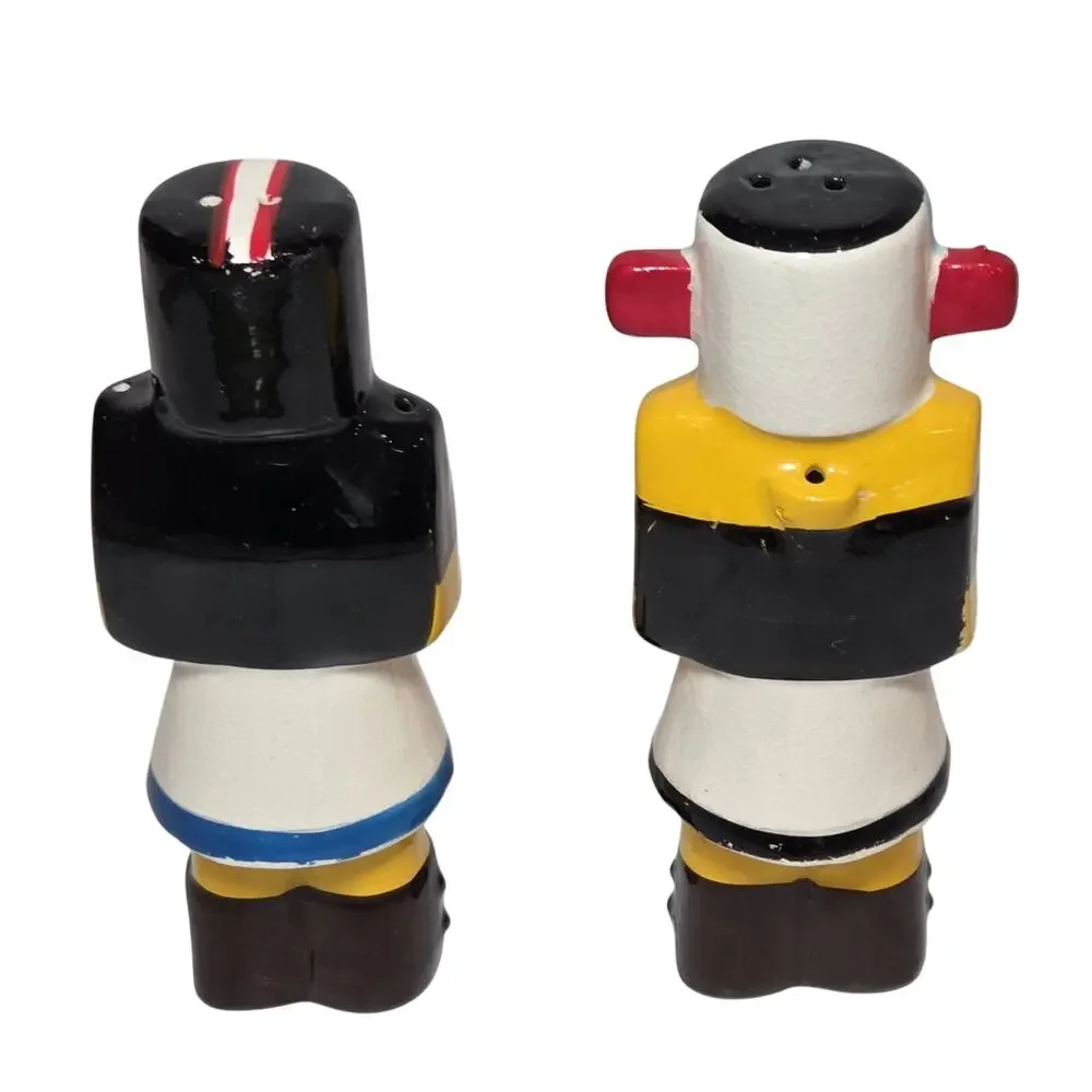 Vintage Hopi Kachina Doll Salt Pepper Shakers Japan Southwestern Ceramic Pair